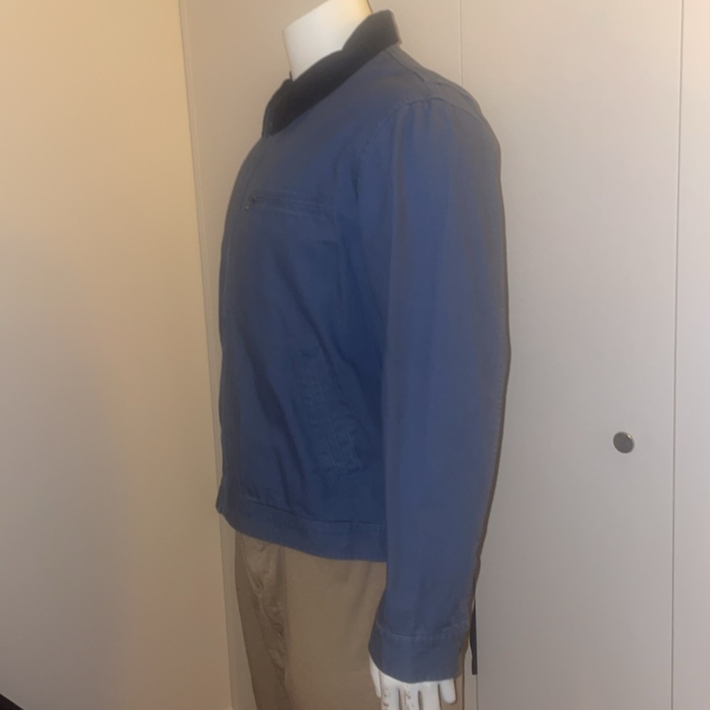 Wallace and Barnes Blue - corduroy collar / flannel lined  Zip-Up Jacket - Picture 4 of 7